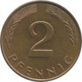 ФРГ 2 пфеннига 1986 год (J)