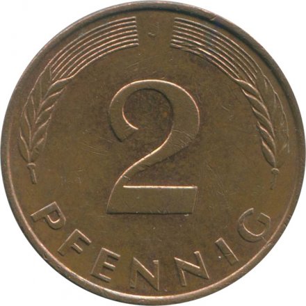 ФРГ 2 пфеннига 1986 год (J)