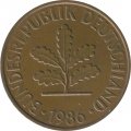 ФРГ 2 пфеннига 1986 год (J)