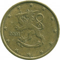 Финляндия 50 евроцентов 2001 год - Герб Финляндии