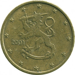 Финляндия 50 евроцентов 2001 год - Герб Финляндии