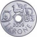 Норвегия 1 крона 2009 год