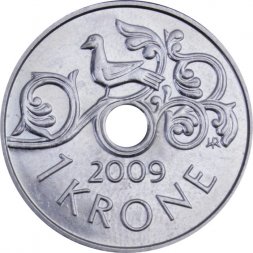 Норвегия 1 крона 2009 год
