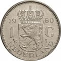 Нидерланды 1 гульден 1980 год - Королева Юлиана
