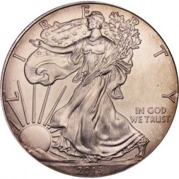 США 1 доллар 2013 год - Шагающая свобода (без отметки МД)