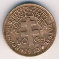 Камерун 50 сантимов 1943 год - CAMEROUN FRANCAIS
