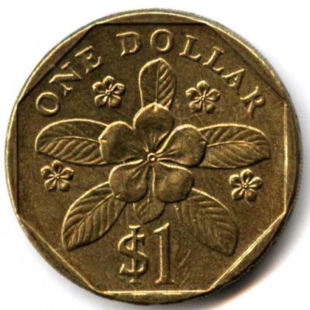 Сингапур 1 доллар 2008 год