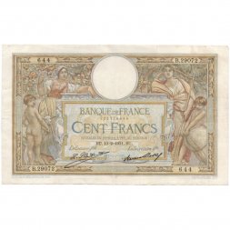 Франция 100 франков 1931 год - (надрывы) - VF