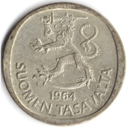 Финляндия 1 марка 1964 год