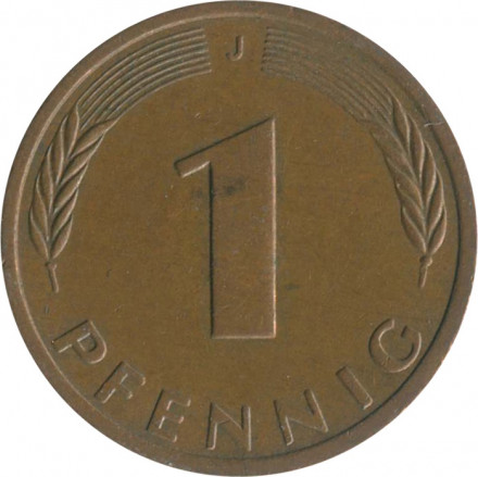 ФРГ 1 пфенниг 1991 год (J)