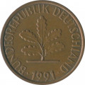 ФРГ 1 пфенниг 1991 год (J)