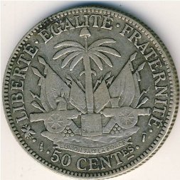 Гаити 50 сантимов 1882 год