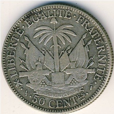 Гаити 50 сантимов 1882 год