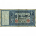 Германия 100 марок 1910 год (красная печать) - надрывы - VG