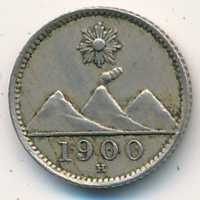 Гватемала 1/4 реала 1900 год