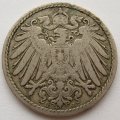 Германия 5 пфеннигов 1896 год (J)