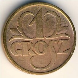 Польша 1 грош 1935 год