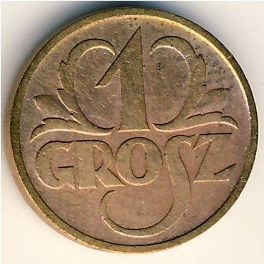 Польша 1 грош 1935 год