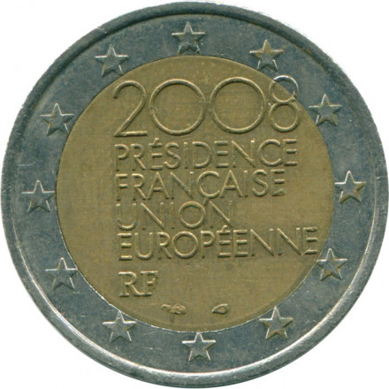 Франция 2 евро 2008 год - Председательство Франции в ЕС