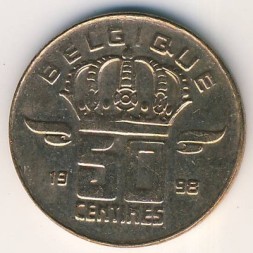 Бельгия 50 сентим 1998 год BELGIQUE