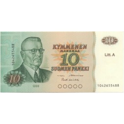 Финляндия 10 марок 1980 год - Litt. A - UNC