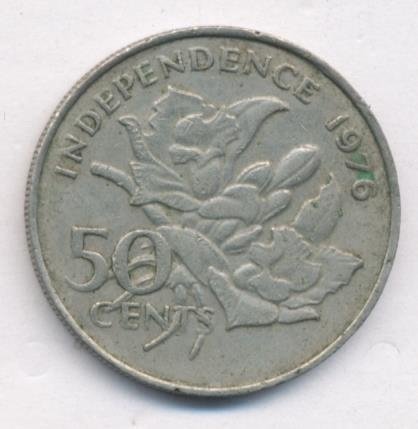 Сейшелы 50 центов 1976 год