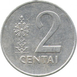 Литва 2 цента 1991 год
