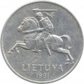 Литва 2 цента 1991 год