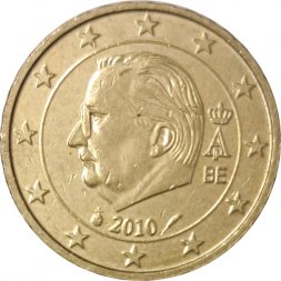 Бельгия 10 евроцентов 2010 год - Король Альберт II