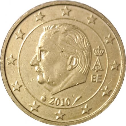 Бельгия 10 евроцентов 2010 год - Король Альберт II