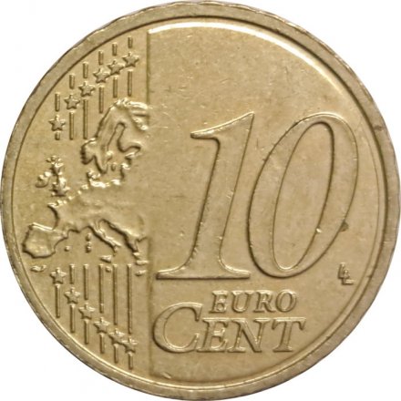 Бельгия 10 евроцентов 2010 год - Король Альберт II