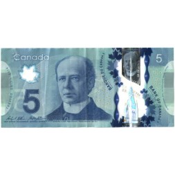 Канада 5 долларов 2013 год - Портрет сэра Уилфрида Лорье. Астронавт - подпись Wilkins-Stephen Poloz F-VF