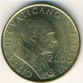 Ватикан 200 лир 2001 год Папа Иоанн Павел II
