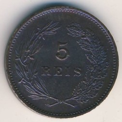 Монета Португалия 5 рейс 1906 год - Карлуш I
