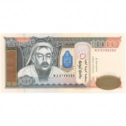 Монголия 10000 тугриков 2014 год - Чингис Хан, питьевые фонтаны UNC
