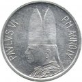 Ватикан 1 лира 1966 год