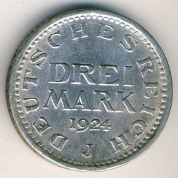 Веймарская республика 3 марки 1924 год