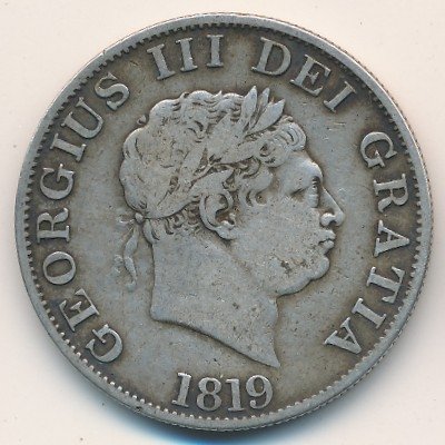 Великобритания 1/2 кроны 1819 год