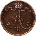 Финляндия 1 пенни 1883 год - Александр III - UNC