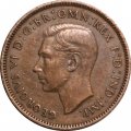 Великобритания 1 фартинг 1945 год - Крапивник