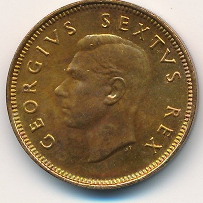 ЮАР 1/4 пенни 1952 год
