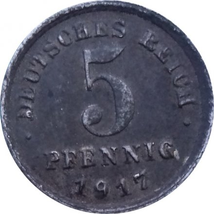 Германия 5 пфеннигов 1917 год (G)