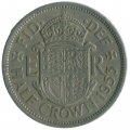 Великобритания 1/2 кроны 1953 год