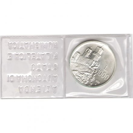 Сан-Марино 1000 лир 1988 год - Башня Гуаита (Прима-Торре)
