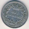 Великобритания 1 шиллинг 1858 год