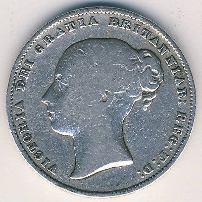 Великобритания 1 шиллинг 1858 год