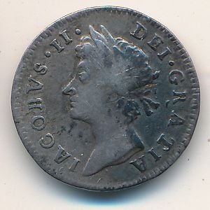 Великобритания 3 пенса 1687 год