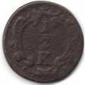 Австрия 1/2 крейцера 1760-1764 год - Мария Терезия