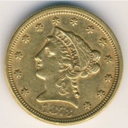 США 2 1/2 доллара 1873 год