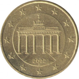 Германия 10 евроцентов 2002 год (F)